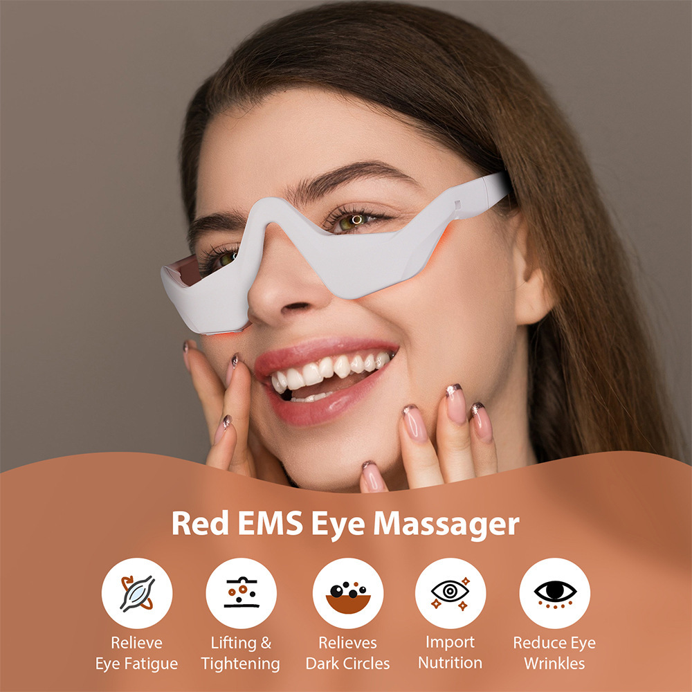 Eye Massager 3D Eyes Relax Massager Fatigue Relief Lighten Dark Circles Beauty Eye Care Microcurrent Eye Massager Red Light Eye Care Device Eye Massager Home