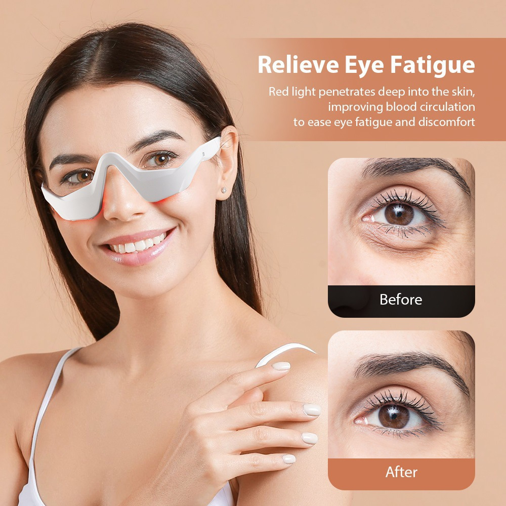 Eye Massager 3D Eyes Relax Massager Fatigue Relief Lighten Dark Circles Beauty Eye Care Microcurrent Eye Massager Red Light Eye Care Device Eye Massager Home
