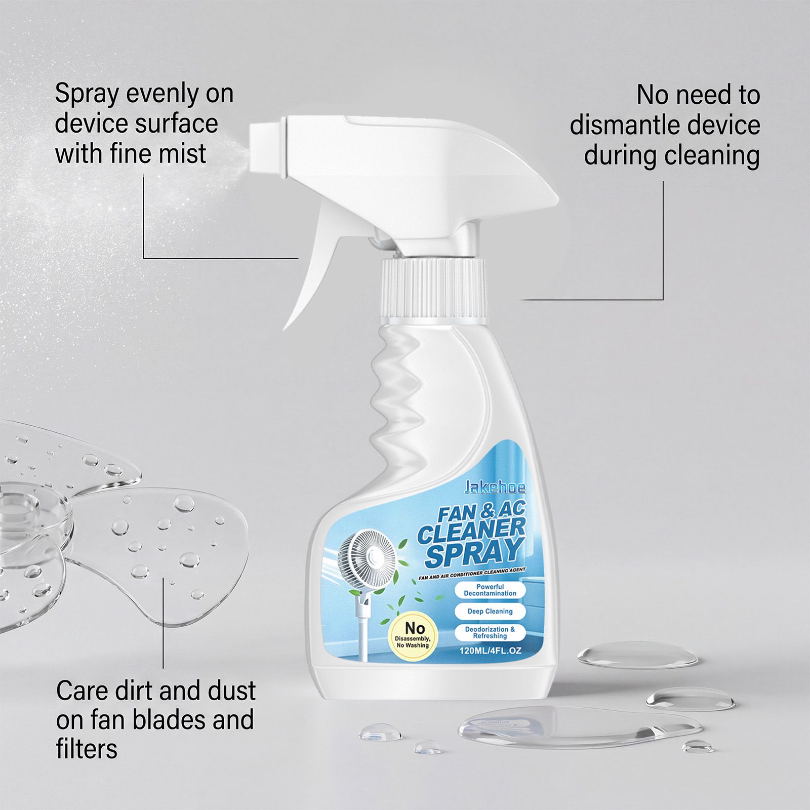 Fan And Air Conditioner Cleaner Spray For Dust And Dirt Removal Home Cleaning