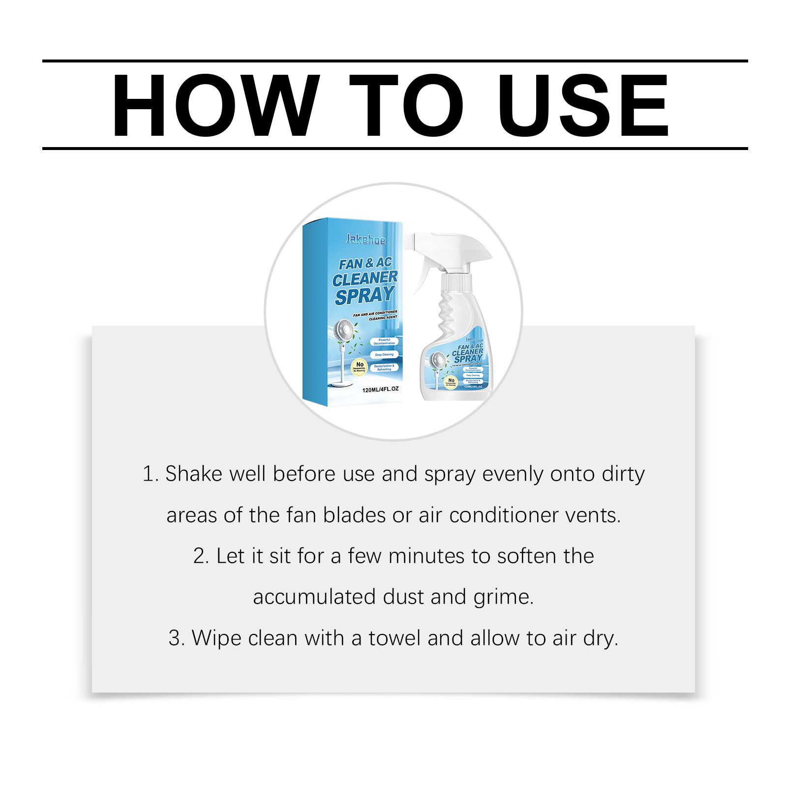 Fan And Air Conditioner Cleaner Spray For Dust And Dirt Removal Home Cleaning