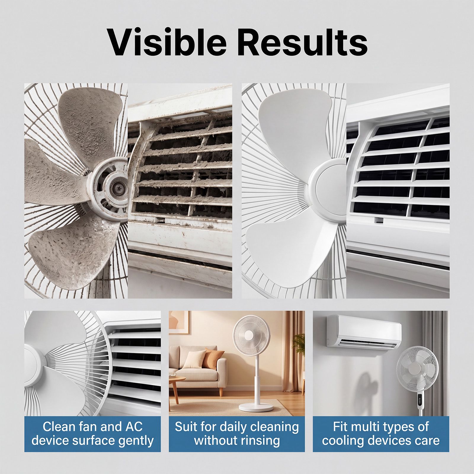 Fan And Air Conditioner Cleaner Spray For Dust And Dirt Removal Home Cleaning