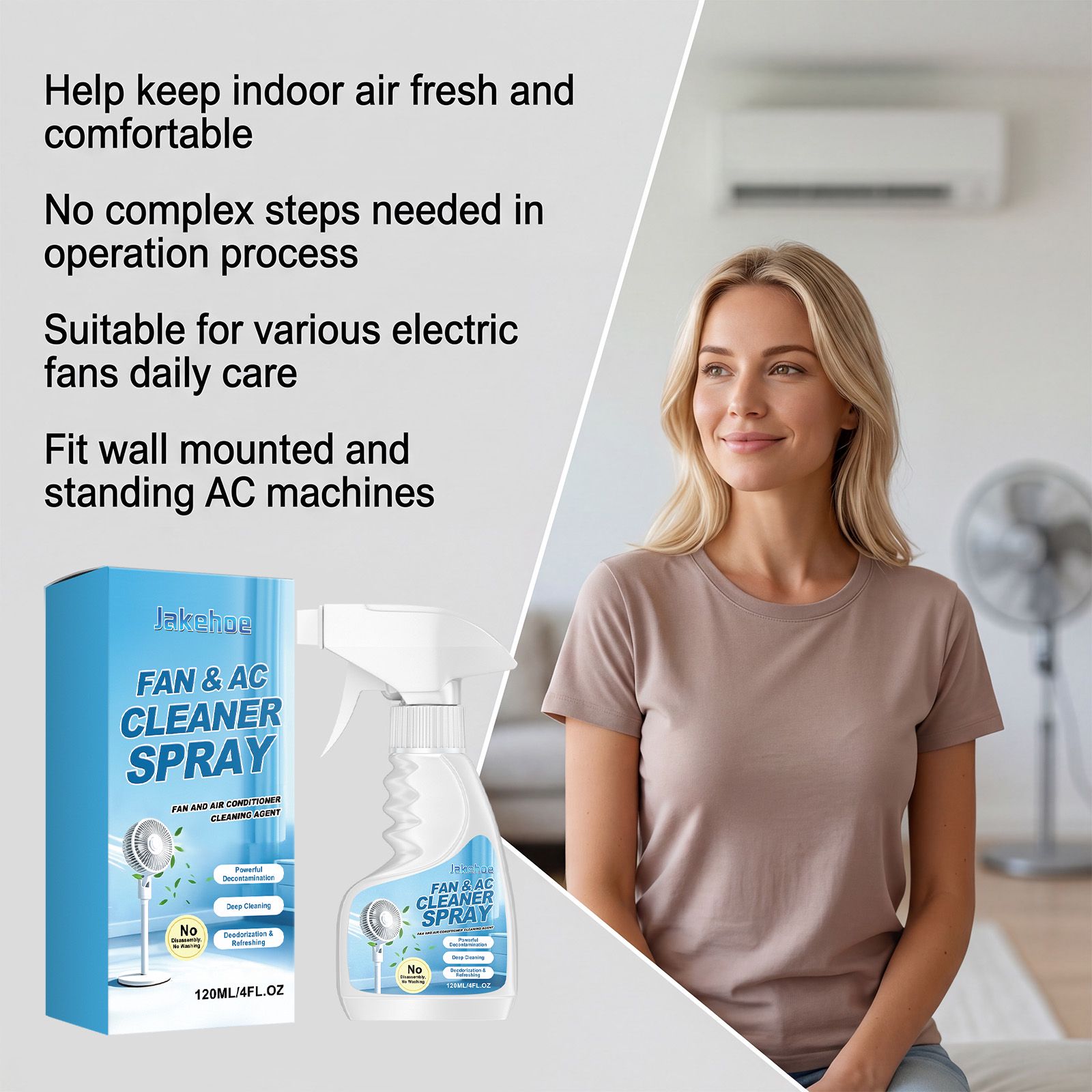 Fan And Air Conditioner Cleaner Spray For Dust And Dirt Removal Home Cleaning