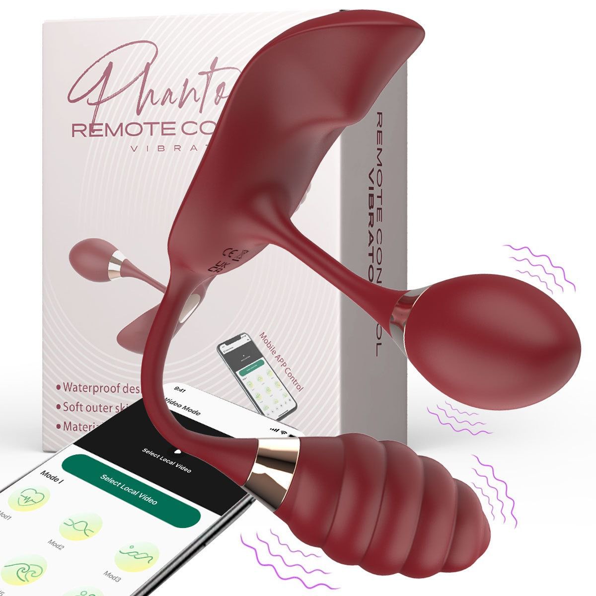 (White Remote~Controlled) Wearable Vibrating Egg  Massagers Adult Sex Toy Female Masturbator Bullet Wand APP Remote Control Couples Intimacy Long-Distance Relationship