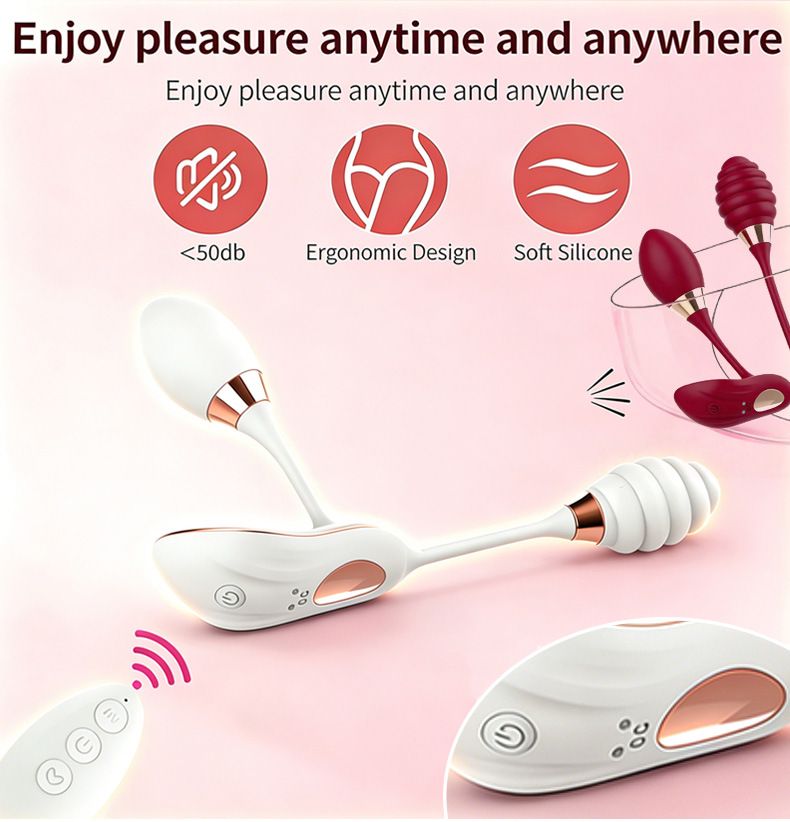 (White Remote~Controlled) Wearable Vibrating Egg  Massagers Adult Sex Toy Female Masturbator Bullet Wand APP Remote Control Couples Intimacy Long-Distance Relationship