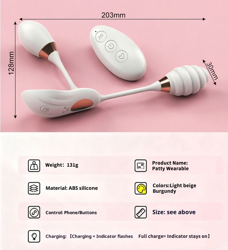 (White Remote~Controlled) Wearable Vibrating Egg  Massagers Adult Sex Toy Female Masturbator Bullet Wand APP Remote Control Couples Intimacy Long-Distance Relationship
