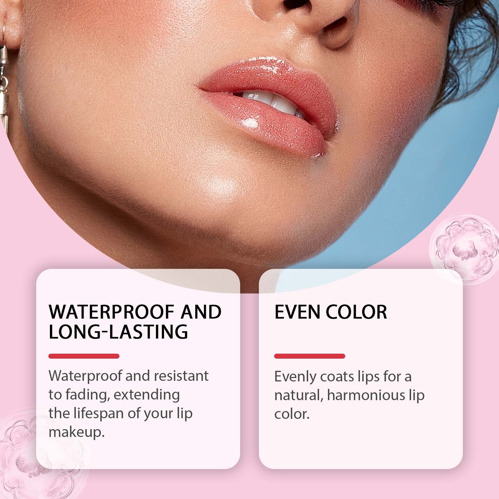 Peel Off Lip Tint Rose Red Moisturizing Long Lasting Easy Color For Daily Lip Makeup