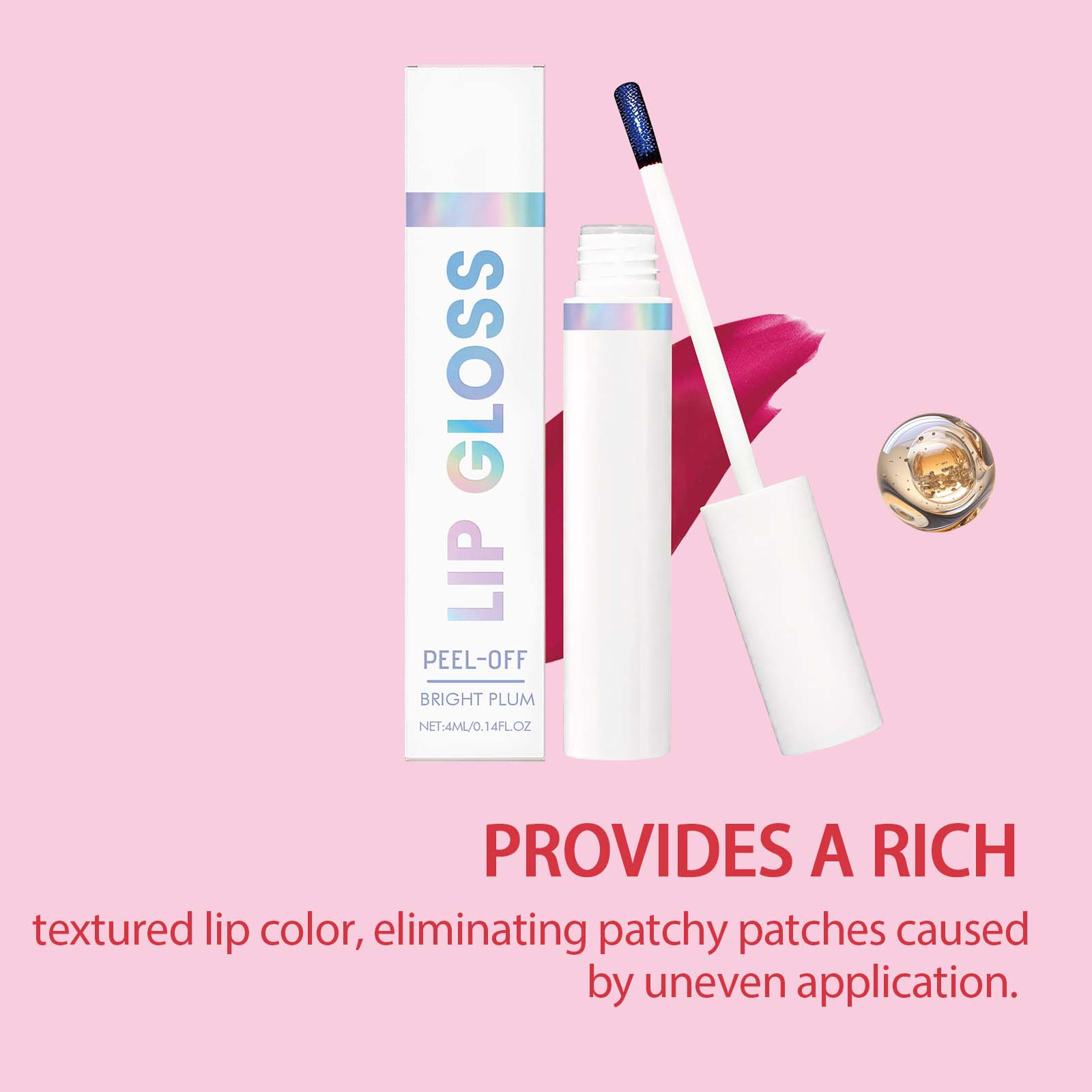 Peel Off Lip Tint Rose Red Moisturizing Long Lasting Easy Color For Daily Lip Makeup