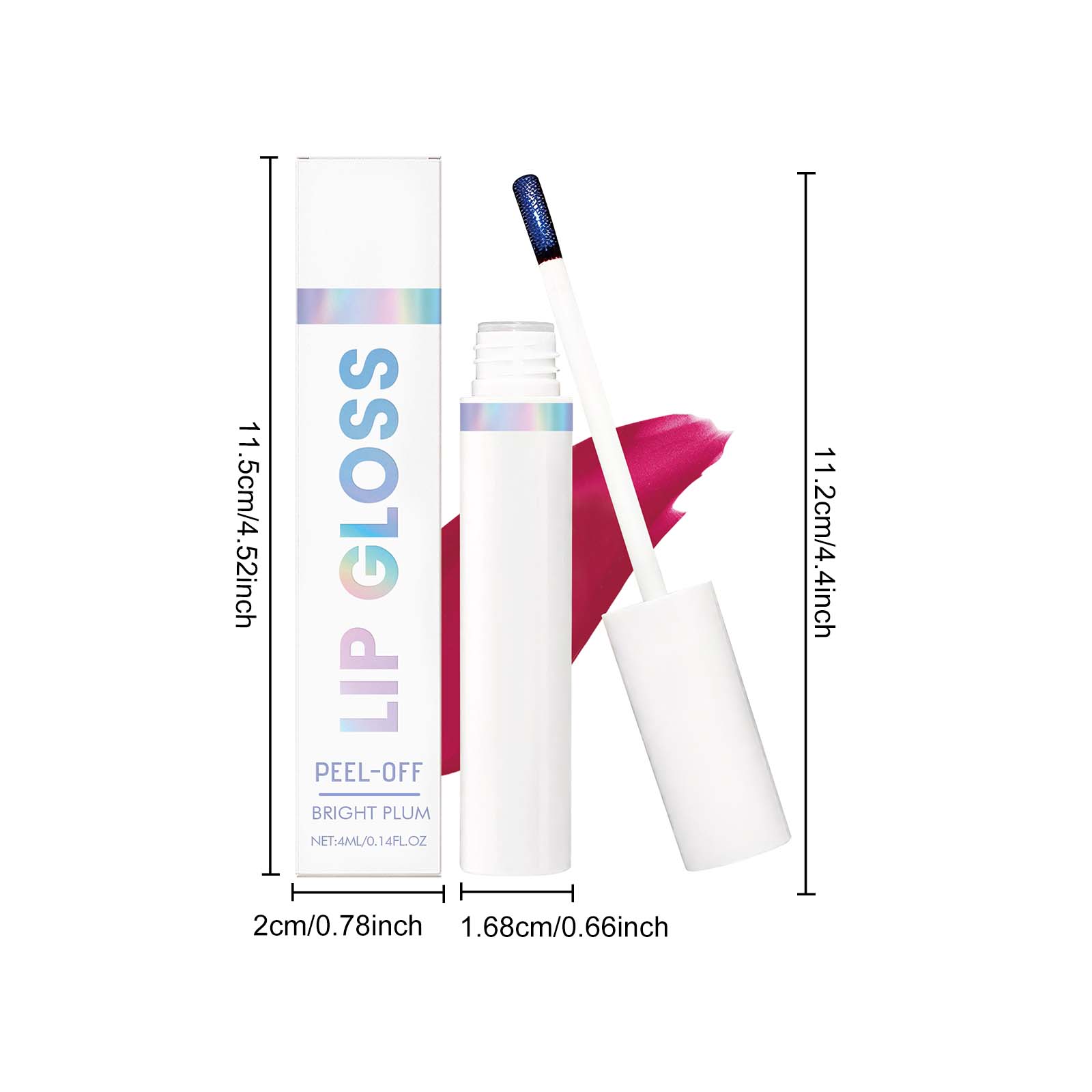 Peel Off Lip Tint Rose Red Moisturizing Long Lasting Easy Color For Daily Lip Makeup