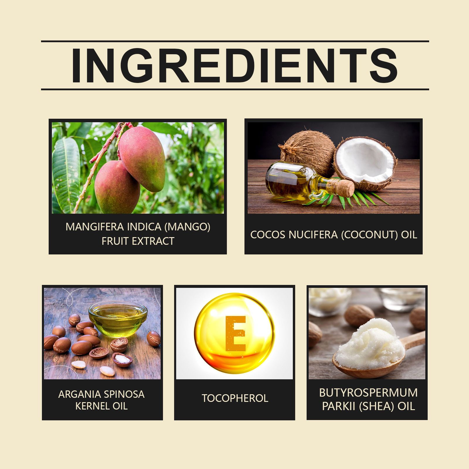 Mango Moisturizing Body Cream Coconut Oil Argan Oil For Hydrating And Smooth Skin