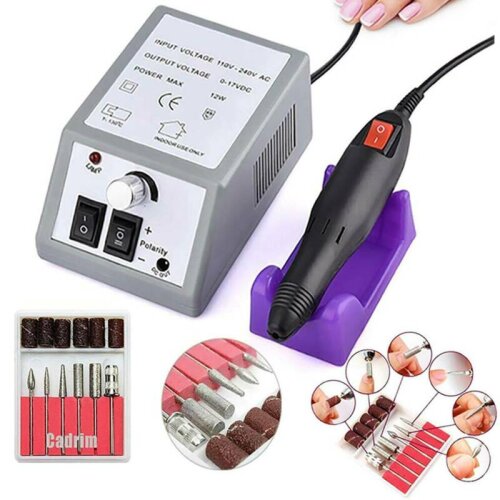 Professional Electric Nail Art File Drill Manicure Machine Set Acrylic Sand Kit