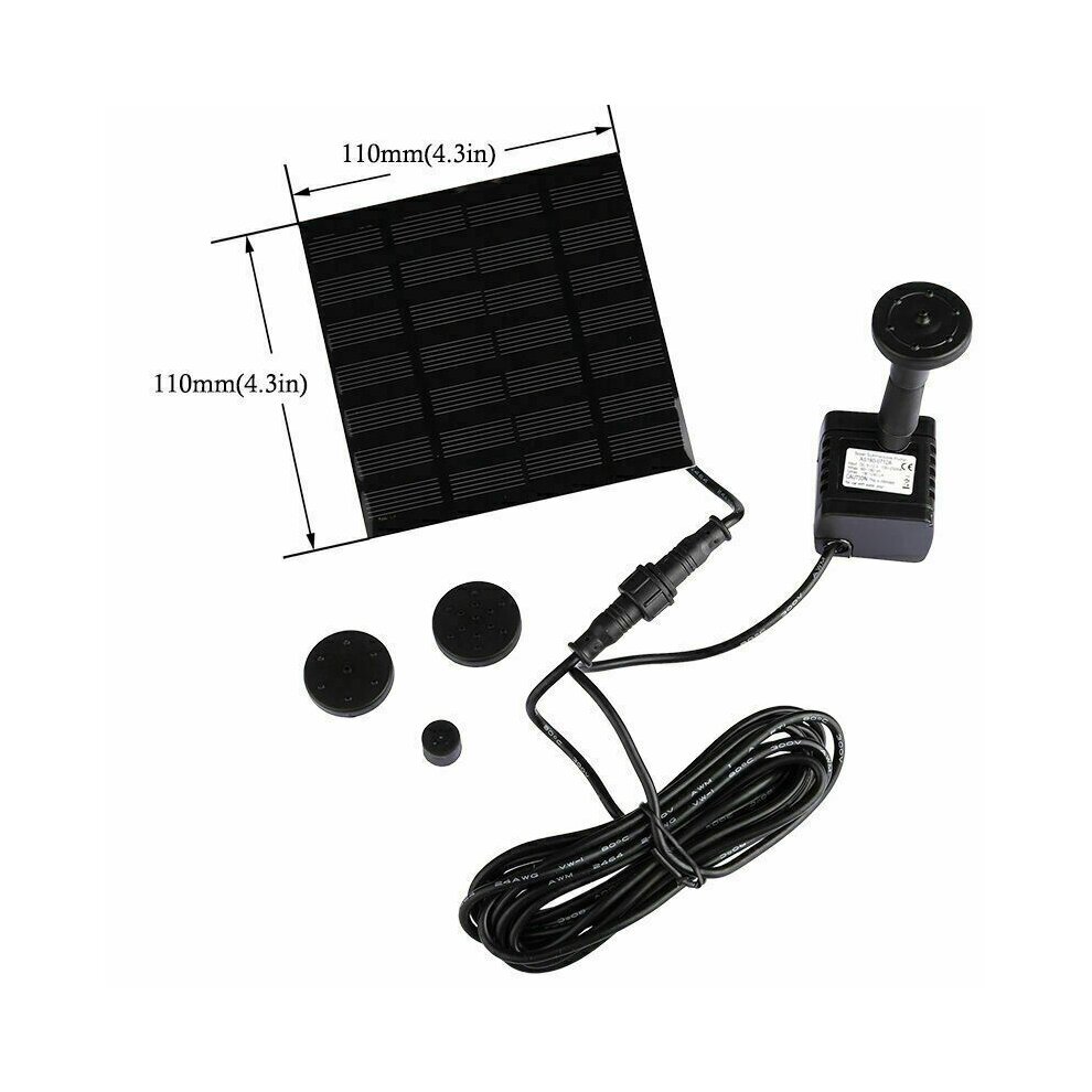 Solar Panel Powered Water Feature Plants Pump Garden Pool Pond Aquarium Fountain