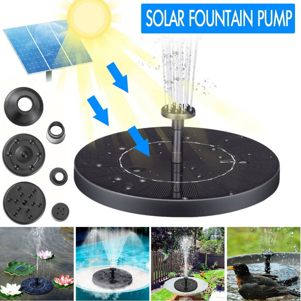 Solar Powered Fountain Water Pumps Floating Garden Pond Pool Fish Bird Bath UK
