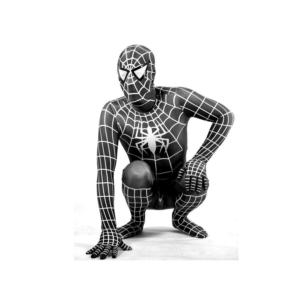 (140 (11-12 years)) Kids Boy Spider-Man Parallel Universe Black Spiderman Cosplay Show C
