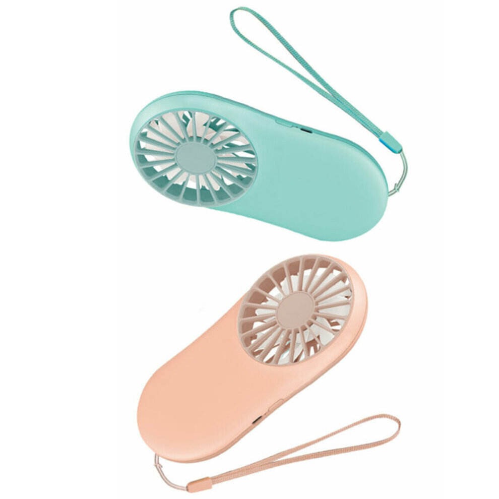 (pink) Electric Rechargeable Portable Small Summer Air Cooler Mini Fan USB