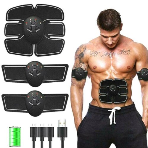 Rechargeable Trainer Stimulator Abdominal Muscle Train Fitness EMS Toning Belt