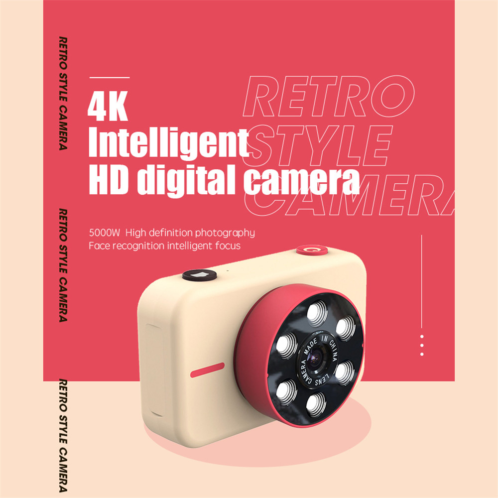 (Yellow) Digital Camera Kids Camcorder Video Recorder Child Camera Toys Outdoor Plays Dual Lens 50 MP 1080P HD IPS Screen with 32G TF Card for Toddler Boys Gifts
