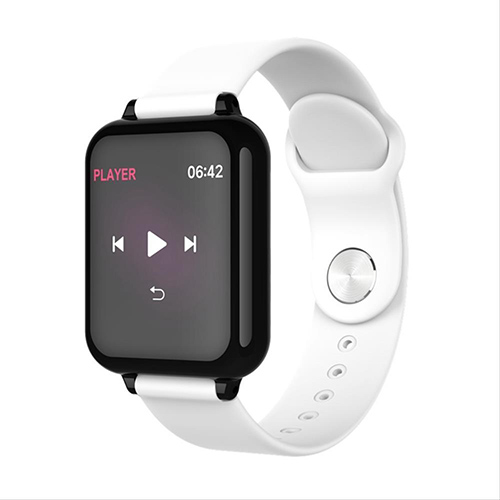 (White) Smart Watch Waterproof Heart Rate Blood Pressure Oxygen Monitoring HD Screen Man Women Sport Smartwatch For Android IOS
