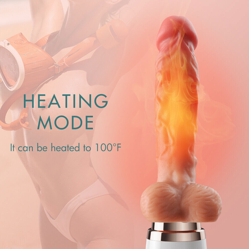 Automatic Thrusting Dildo Vibrator Masturbator Sex Machine Gun Sex Toy G-Spot Massager for Women Wireless Remote Control Hands-Free Heating with Strong Suction Cup