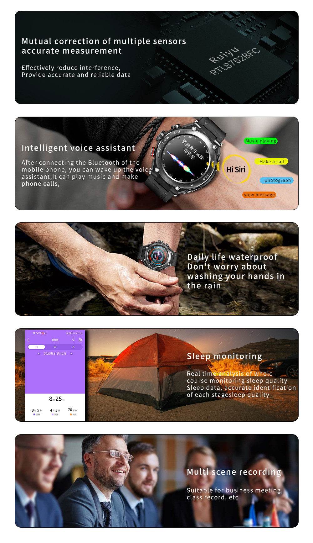 Men Bluetooth Call TWS 5.0 Smart Watch Earphone New 2023 For Android iOS