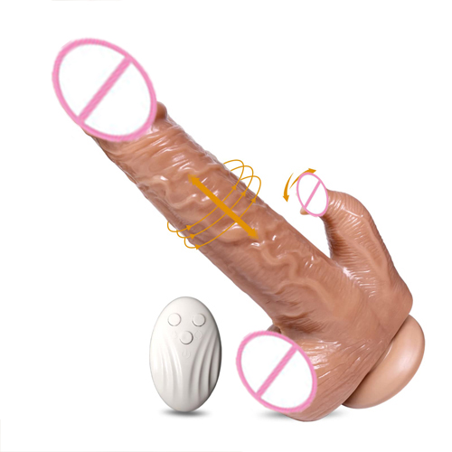 Thrusting Vibrating Adult Sex Toys G Spot Vibrator Realistic Penis Dildo for Women Couples Clitoral Vagina Anal Stimulator Magic Wand Massager Tongue Licking Vibe with Heating Wireless Remote Control