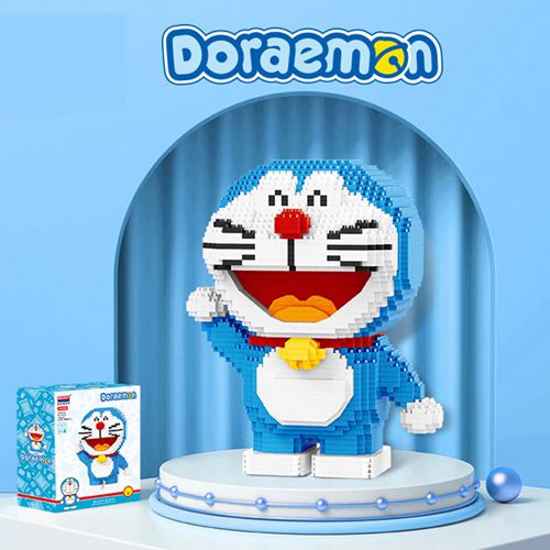 Mini Micro Blocks Doraemon Series Figure Anime Nobita Nobi Cartoon Robot Cat Building Bricks educational Toys for Children