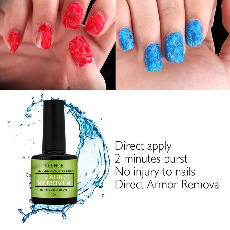 (1 Pack) Nail Polish Remover Magic Burst Gel Polish Remover Soak Off Primer Coat Cleaner Nail Degreaser Nail  UV Gel Remover Liquid Manicure Tools 15ml
