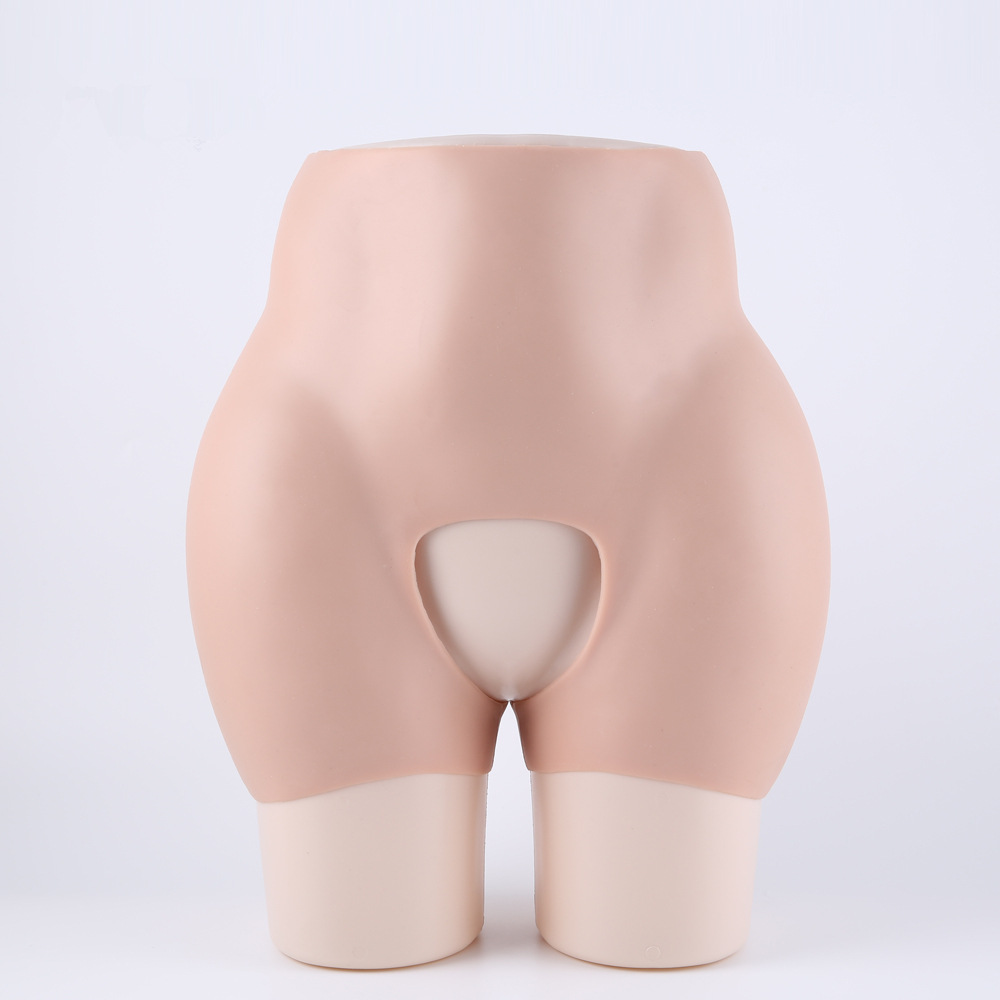 (S) Full Silicone Panty Buttock Hips Body Shaper Enhancer Padded Push Up Panty Butt Lifter Booty Thigh Pads Hips Enlargement  Shapewear Shorts Underwear Sexy Female Pussy Panties Open Crotch Design for Drag Queen Transgender Crossdresser