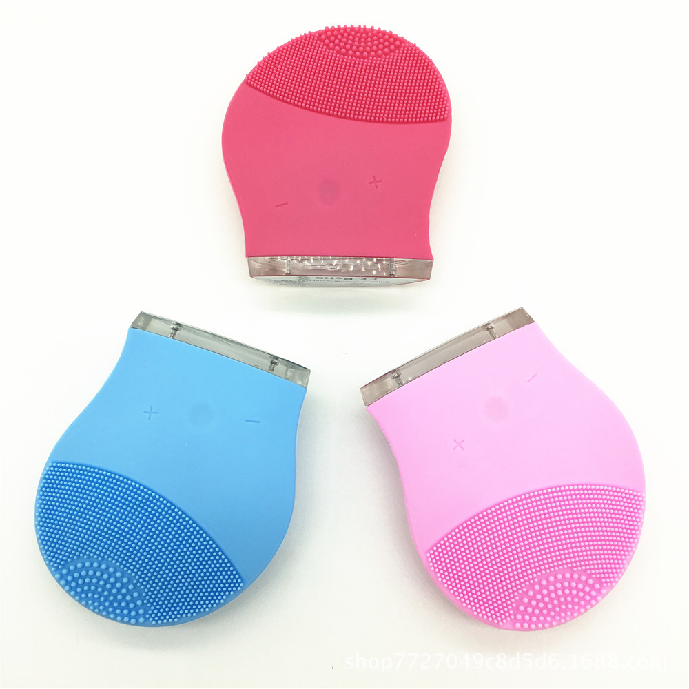 Sonic Electric Face Cleanser Massager Brush Silicone Facial Cleansing Brush Skin Care Pore Cleaning Portable USB Rechargeable Waterproof