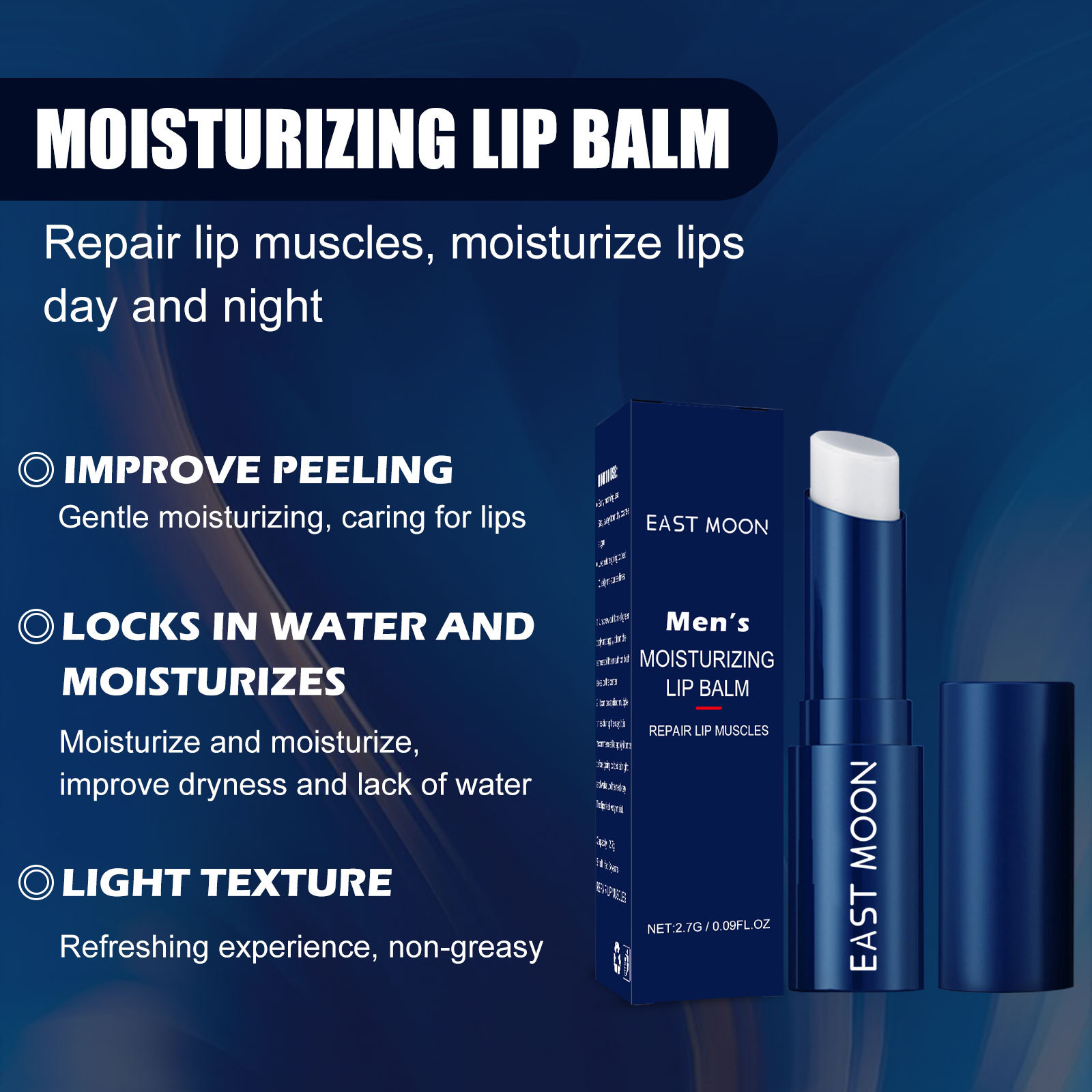 Mens Lip Balm Lipstick Enhancer Conditioner Long Lasting Moisturizing Hydration Anti-dry Cracking Reshape Chapped Refreshing Lips Care