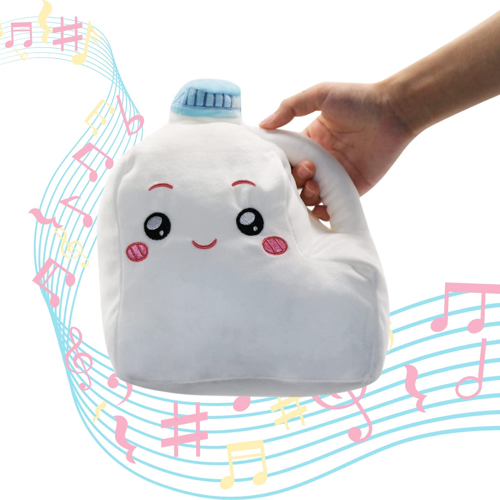 (Milky Plush Toy) LANKYBOX Milky Plush Toy with Singing Voice Cute Plush Doll Musical Soft Stuffed Toy for Friends and Fans