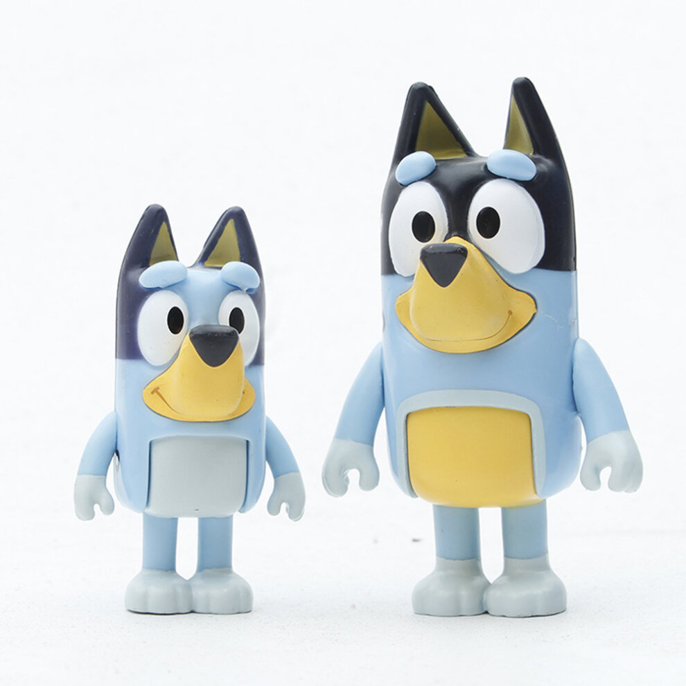 (8Pcs Set with Box) Faminess Bluey Toy Bluey and Friends Poseable Figures Play Gifts Dog Pet Action Figures Model Toy Set