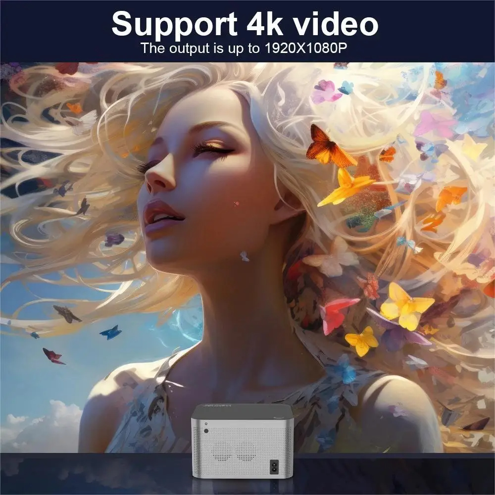 1920*1080P Projector Android 4K Wifi6 Voice Control Home Cinema Projetor