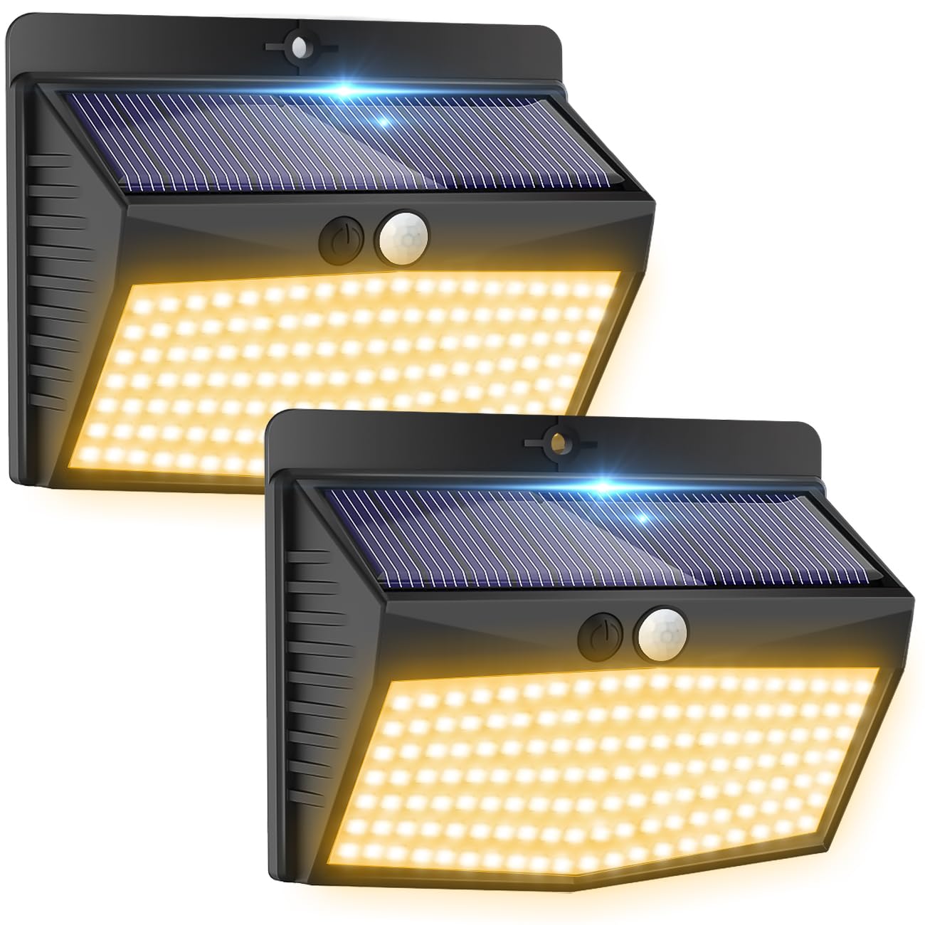 138 LED Security Lights Warm White Outdoor for Fence Garden Yard Garage