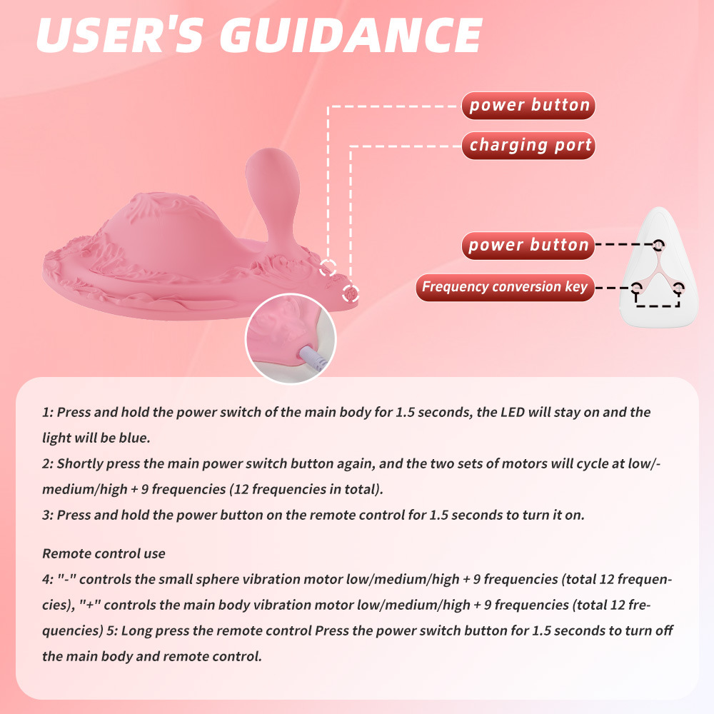 (Pink) Dragon Phoenix Cushion Vibrator Remote Control Prostate Massager Pad Anal Plug Masturbator Prostate Vibrator Adult Sex Toys Gay Male Masturbation Toys