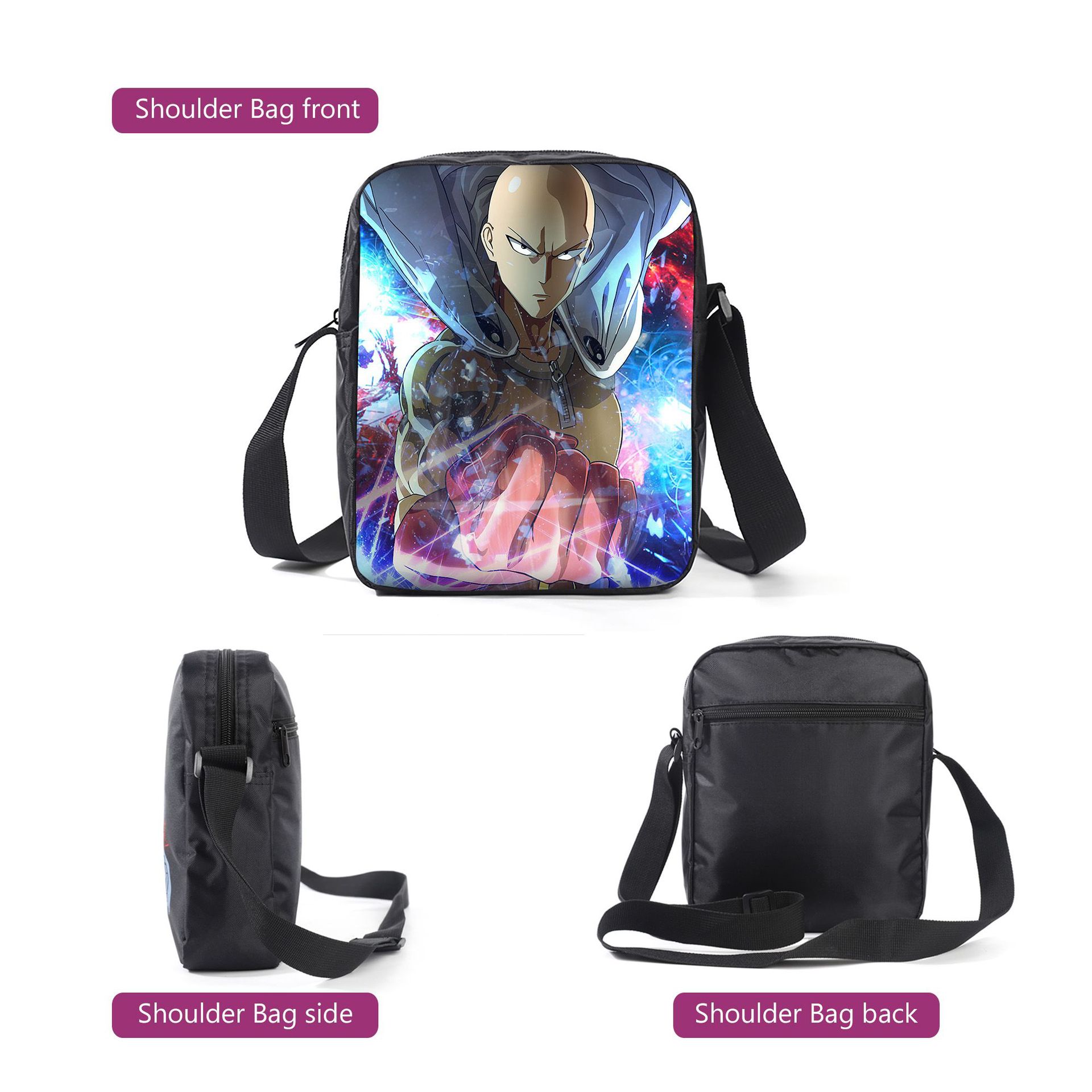 One Punch Man Kids Backpack Superhero School Bag with 3D Print Design