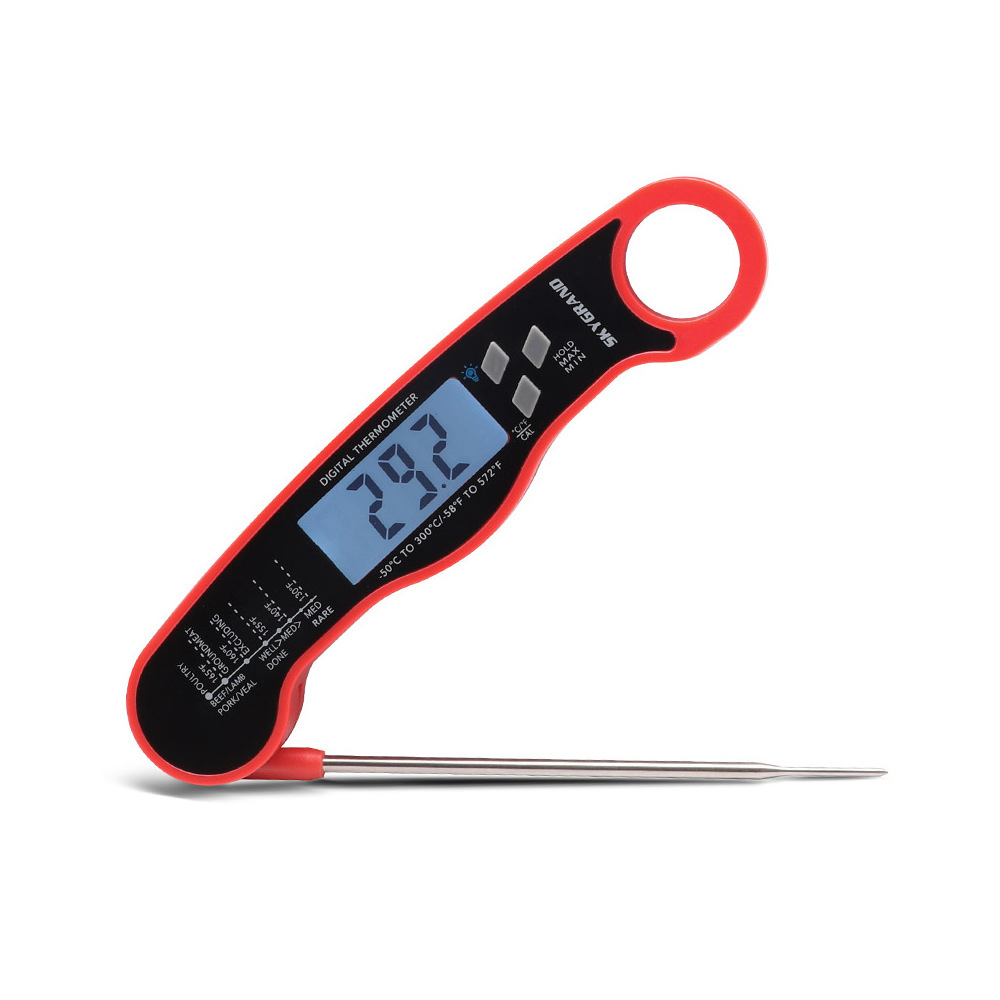 Digital Meat Thermometer Probe - Fast Instant Read Food Thermometer for Cooking, Candy Making, Outside Grill, Waterproof Kitchen Thermometer with Backlight & Hold Function