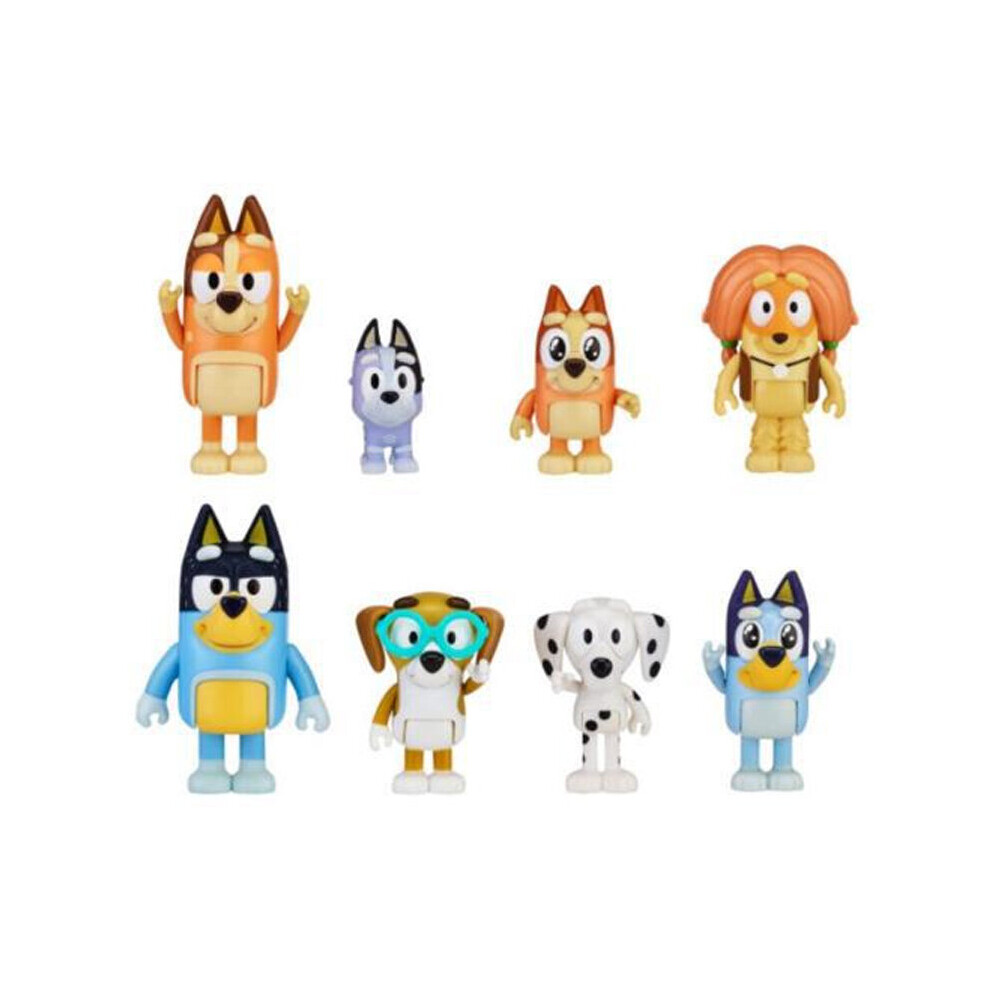 8 Pcs Bluey Family And Friends Dog Pet Action Figures 2nd Generation