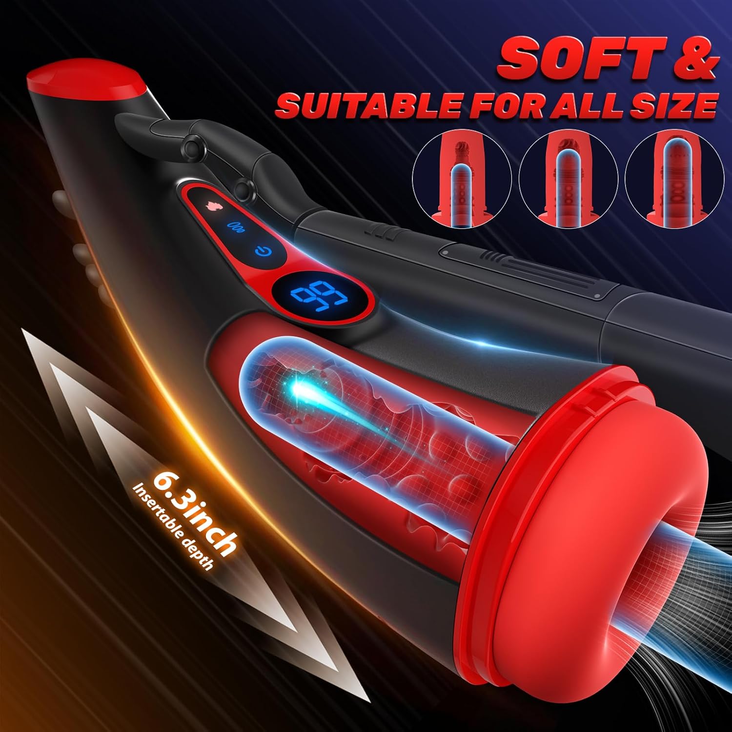 Automatic Sucking Male Masturbator Cup Sex Toys for Men Suction Vibrating Heating LCD Display Electric Adult Toys UK Vibrator Stroker Penis Stimulation