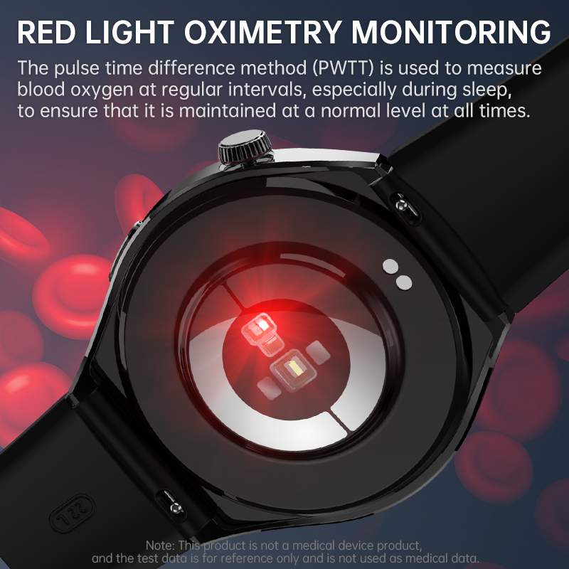 (Black Silicone) Bluetooth Calling Smart Watch 1.39 Inches HD Round Screen Steel Strap Waterproof Blood Oxygen Glucose Pressure Health Monitoring Men Smartwatch