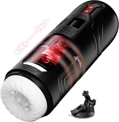 Automatic Male Masturbator Cup Sex Toys for Men Telescopic Rotating Vibration Male Adult Toys for Penis Stimulation UK Penis Pump Vibrator Stroker Toy