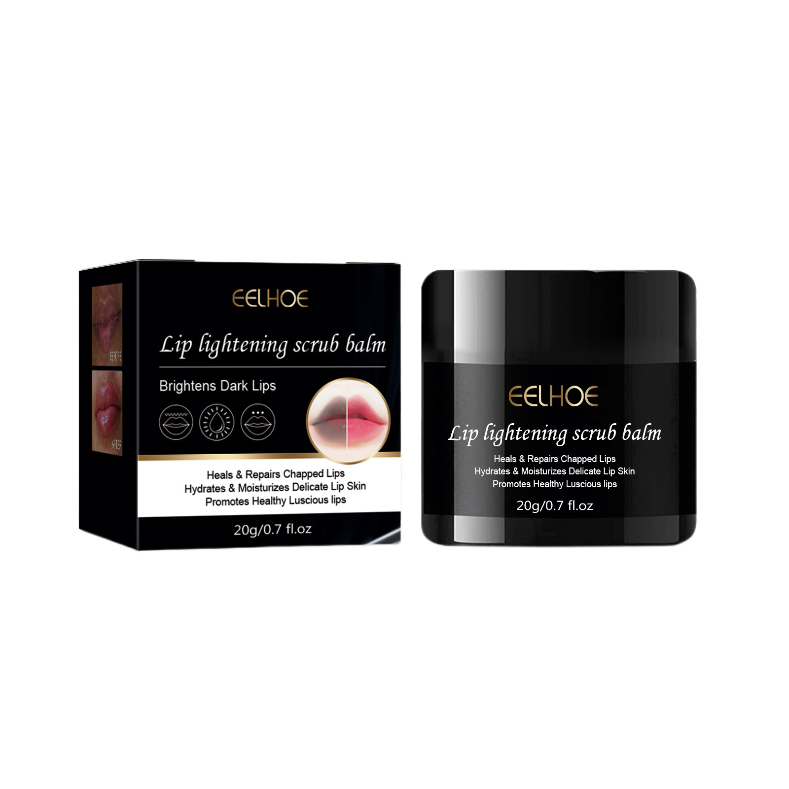 Lip Lightening Scrub Balm Remove Dark Dull Smoke Dark Lips Moisturizing Reduce Pigmentation Anti Cracking Exfoliating Lip Brighten Cream Repair Fine Lines