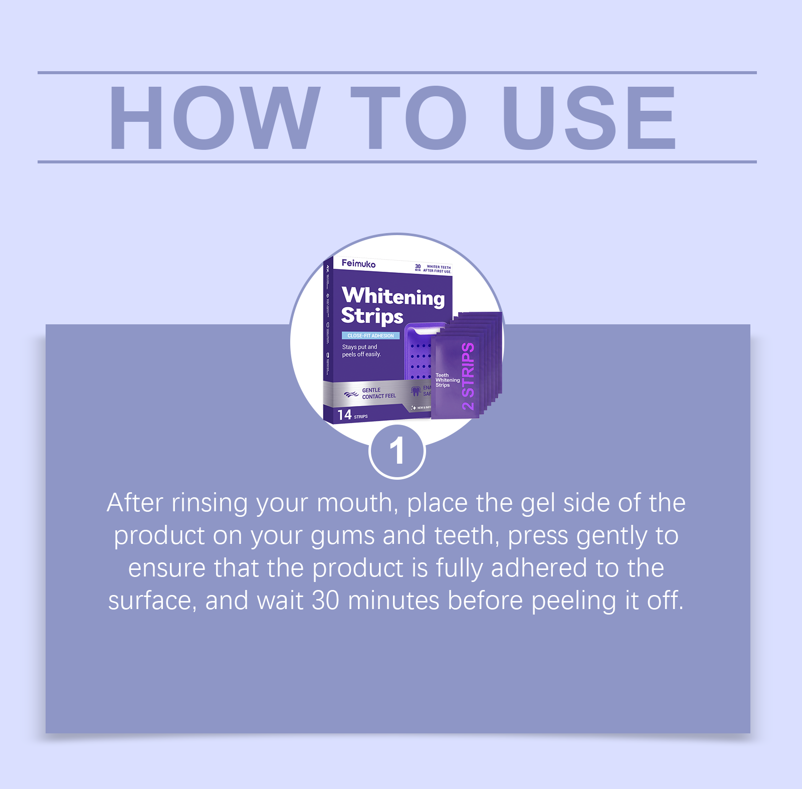 Purple Teeth Whitening Strips Oral Hygiene Fresh Breath Brighten Tooth Bleaching Long Lasting Oral Care Tooth Whitener Patches