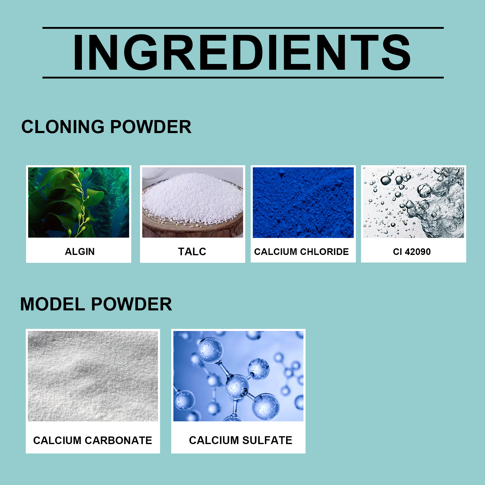 (Green) Handprint Mold Powder Kit 3D Hand Clone Plaster DIY Souvenir Gift Casting Model Making Material ﻿