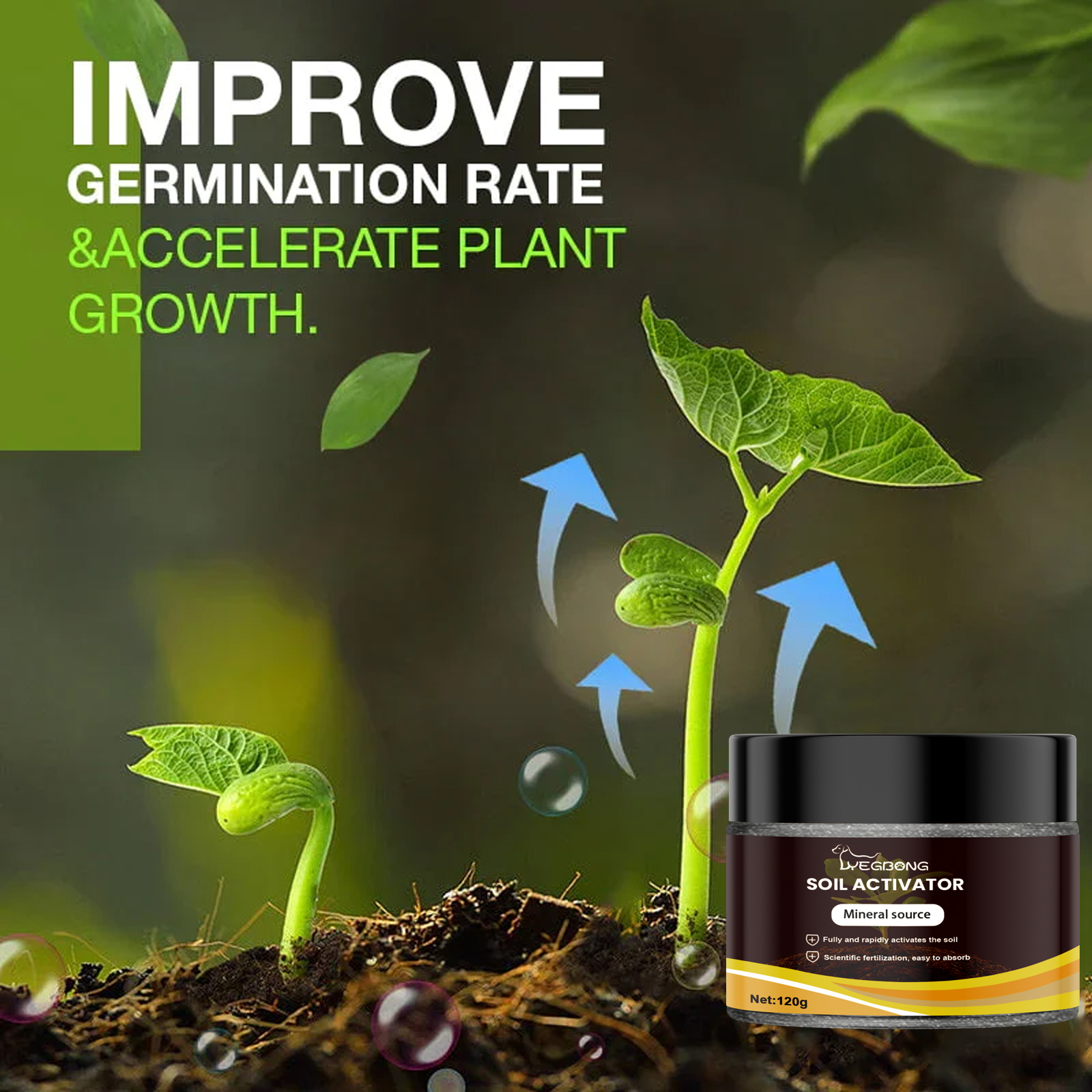 Soil Activator Garden Nutrient Loosen Soil Prevent Compaction Root Growth Promoter Plant Fertilizer For Flowers Potted Plants ﻿