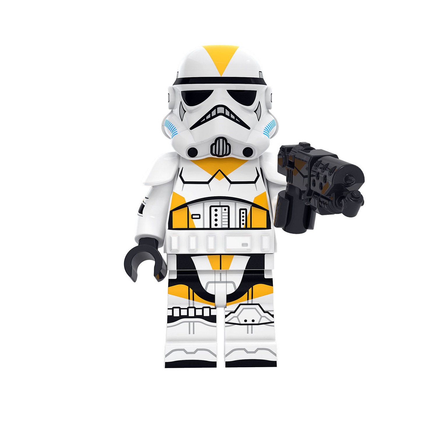 (Soldier B) Star War Soldier Mini Figures Toy Set Military Building Blocks with Weapons Role Play for Imaginative War Games for Kids 