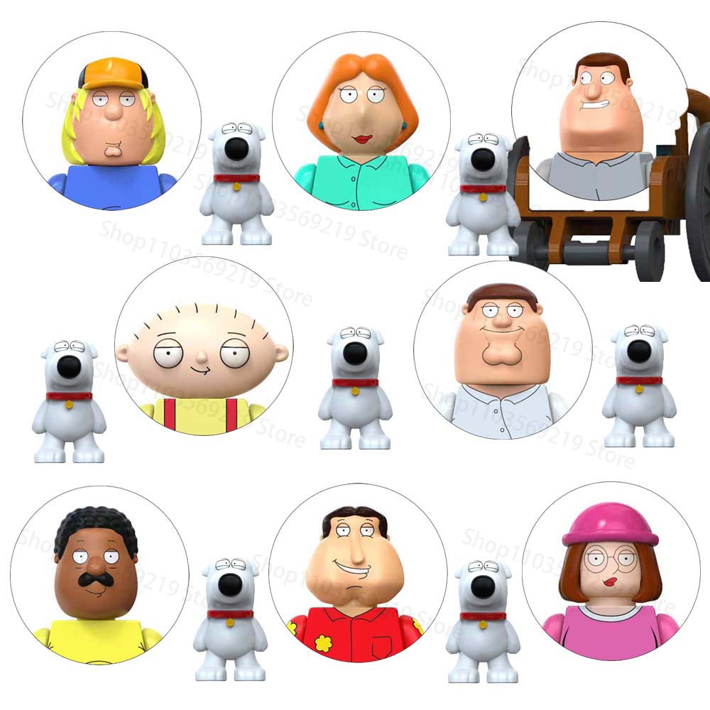 (8 PCS A) Blind Box Building Blocks Assemble Mini Action Bricks Toy Figures Movies Model Dolls Ornament Birthday Gift