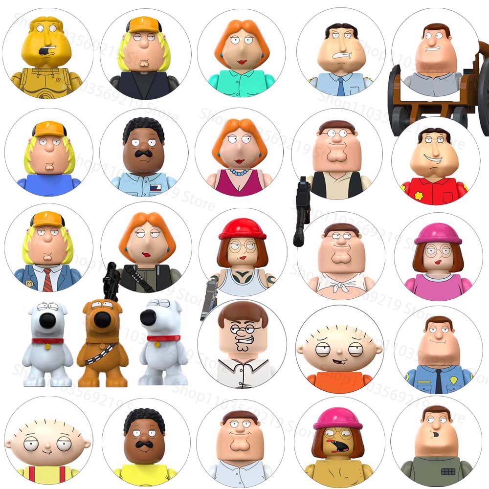 (8 PCS A) Blind Box Building Blocks Assemble Mini Action Bricks Toy Figures Movies Model Dolls Ornament Birthday Gift