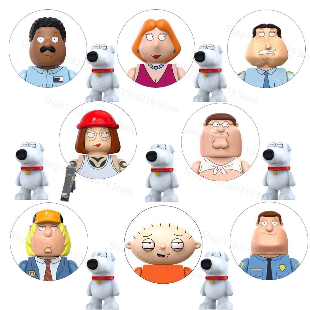 (8 PCS A) Blind Box Building Blocks Assemble Mini Action Bricks Toy Figures Movies Model Dolls Ornament Birthday Gift