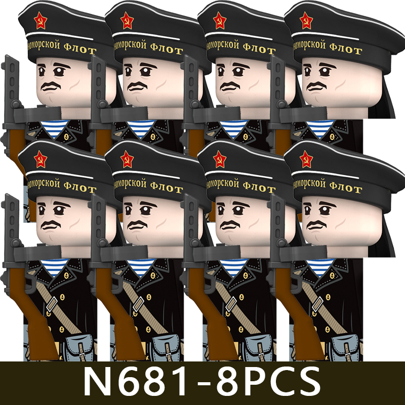 (Style J) Minifigures Military Building Blocks WW2 Rifle Models Assembling Military Games Toys Suits Sand Tables Birthday Gifts for Kids