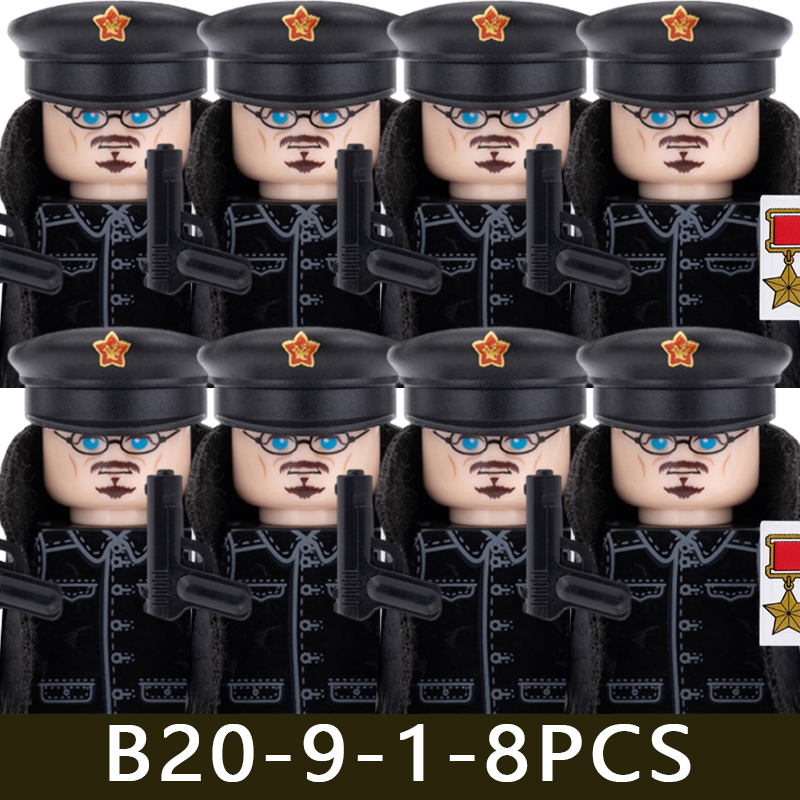 (Style J) Minifigures Military Building Blocks WW2 Rifle Models Assembling Military Games Toys Suits Sand Tables Birthday Gifts for Kids